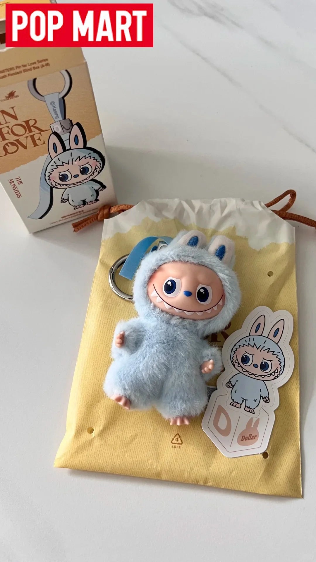 Original POP MART LABUBU Pin For Love Blind Box & Figures